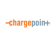 ChargePoint logo with orange and blue text and a plus sign symbol.